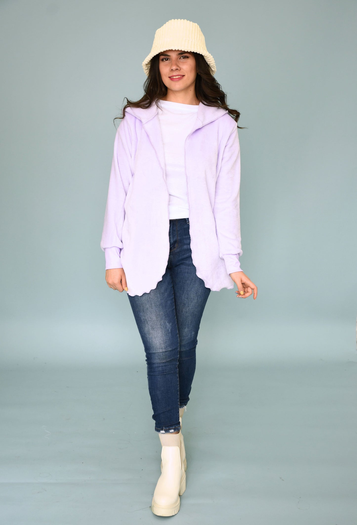 Chaqueta Larga de Franela con Capucha para Mujer Unitalla – Calidez y Estilo para el Invierno