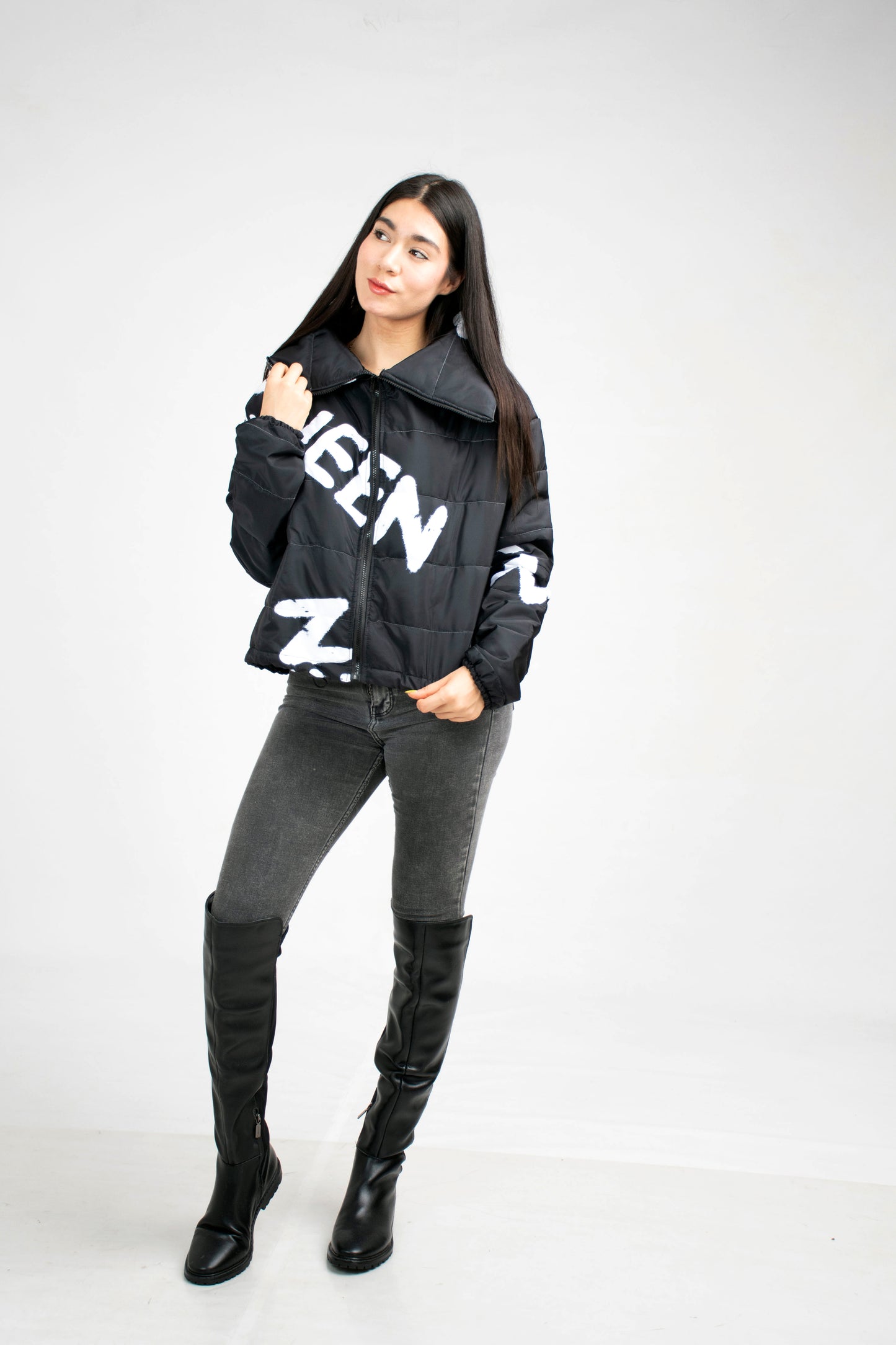 Cazadora Acolchada Estampada para Mujer Oversize - Estilo y Comodidad