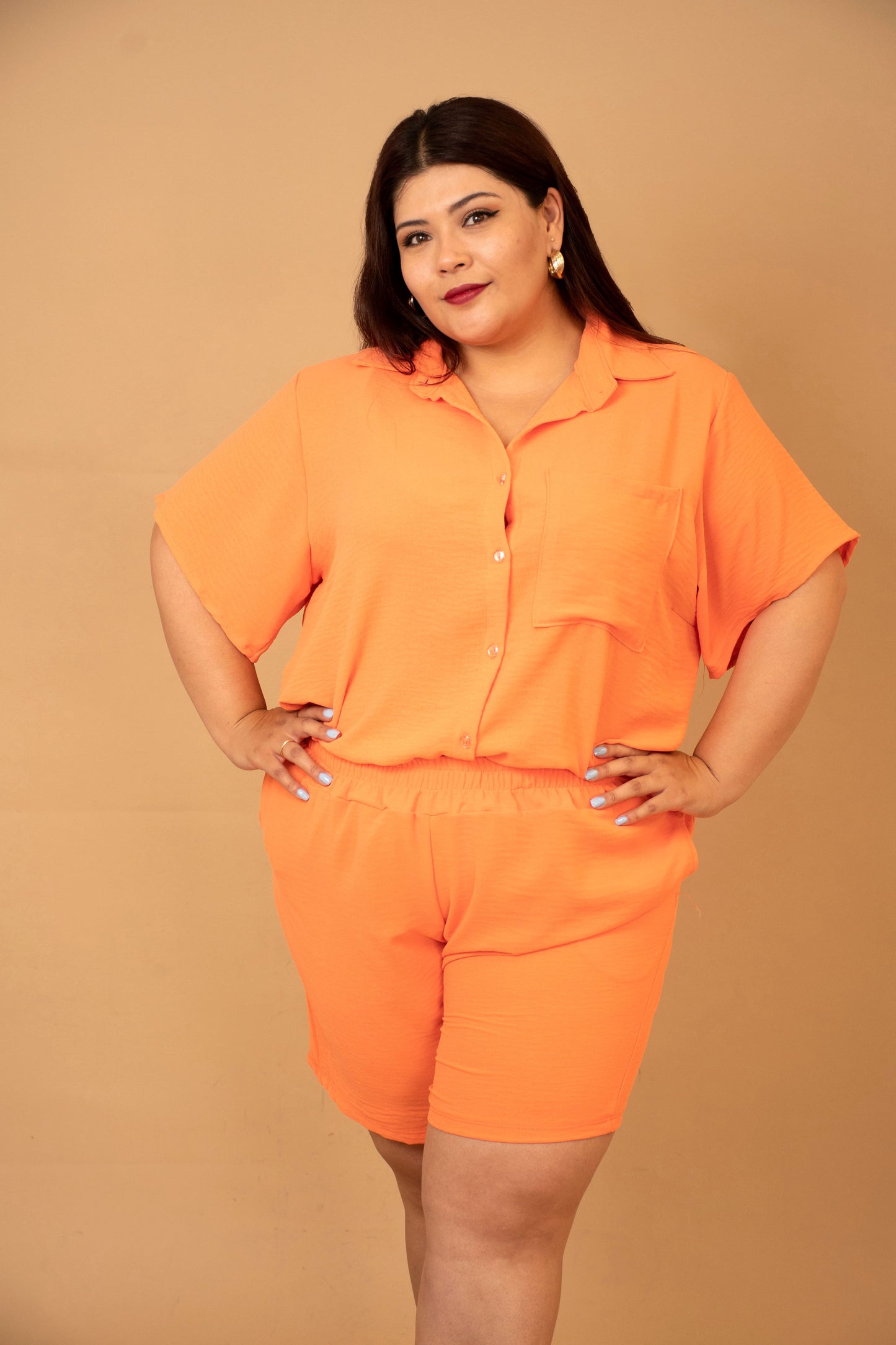 Conjunto Short y Camisa Tela Ligera Talla Extra – Confort y Estilo para el Verano