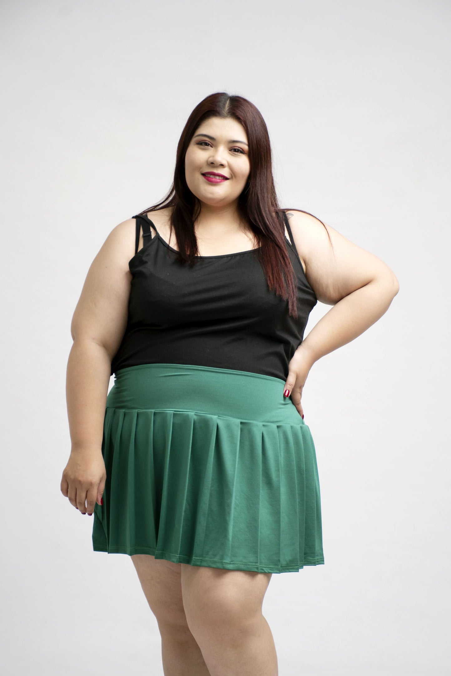 Falda mini tablas talla extra curvy – Versátil, Casual o para Deporte