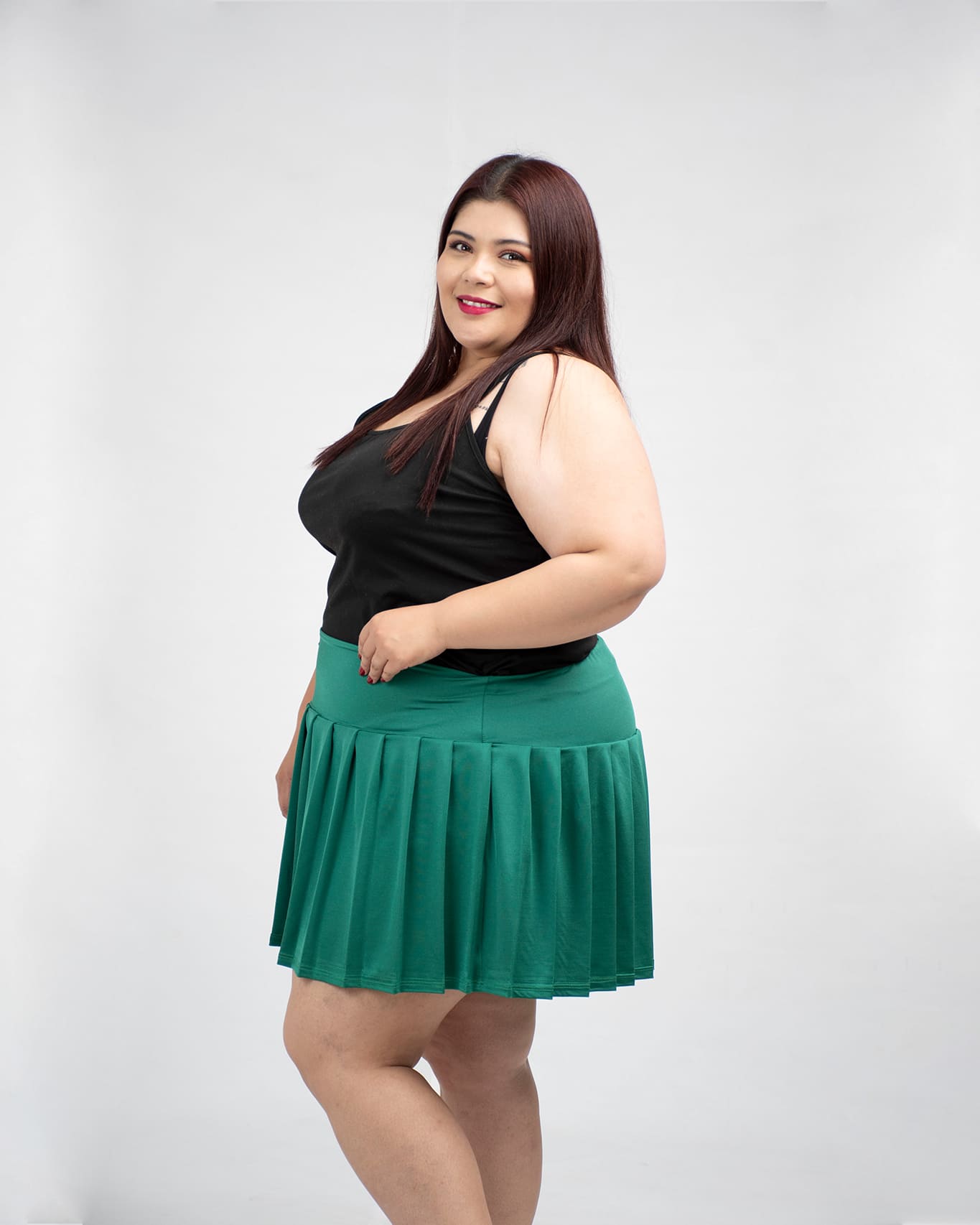 Falda mini tablas talla extra curvy – Versátil, Casual o para Deporte