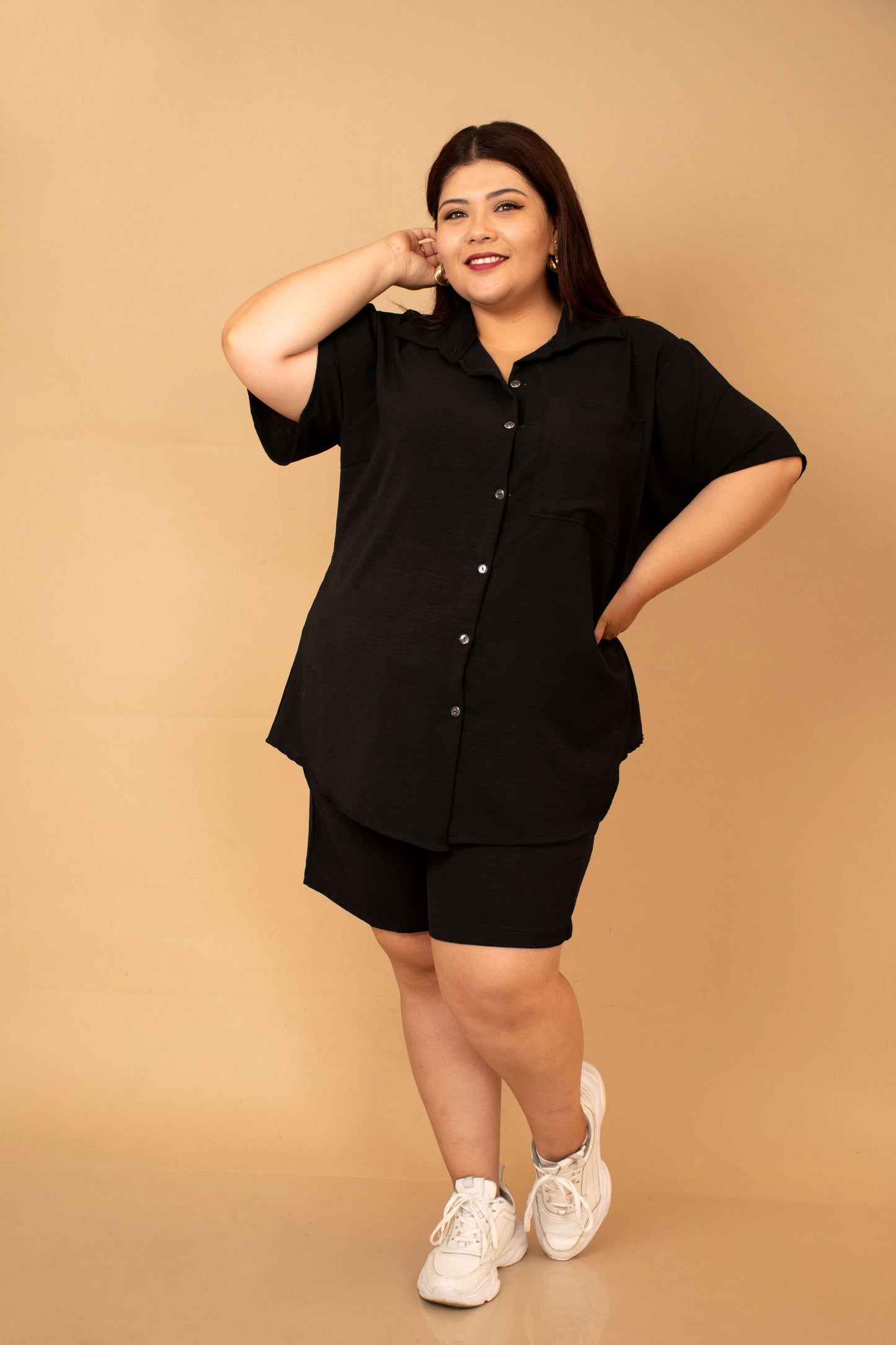 Conjunto Short y Camisa Tela Ligera Talla Extra – Confort y Estilo para el Verano