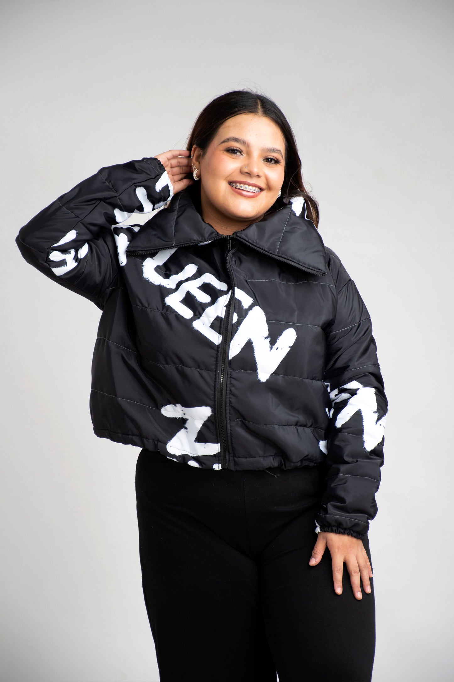 Cazadora Acolchada Estampada para Mujer Oversize - Estilo y Comodidad