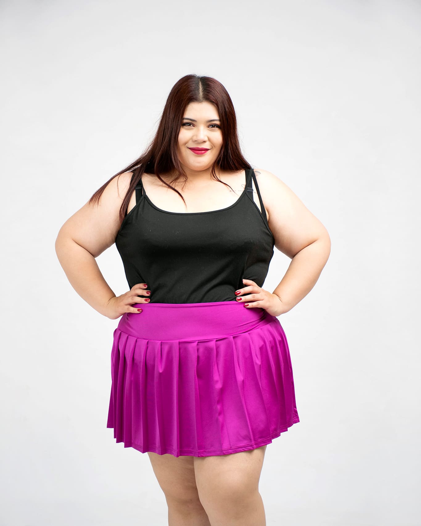 Falda mini tablas talla extra curvy – Versátil, Casual o para Deporte