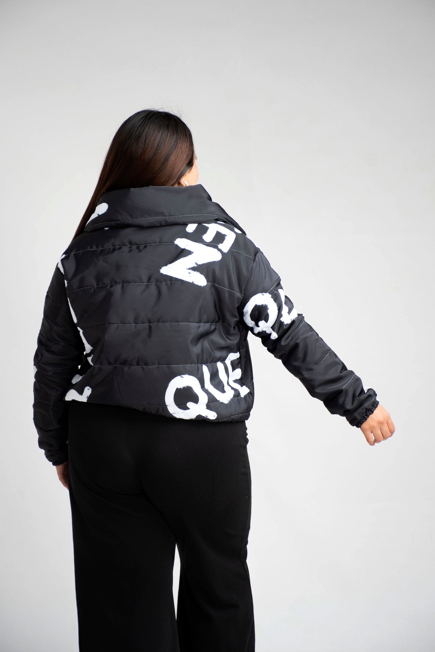 Cazadora Acolchada Estampada para Mujer Oversize - Estilo y Comodidad