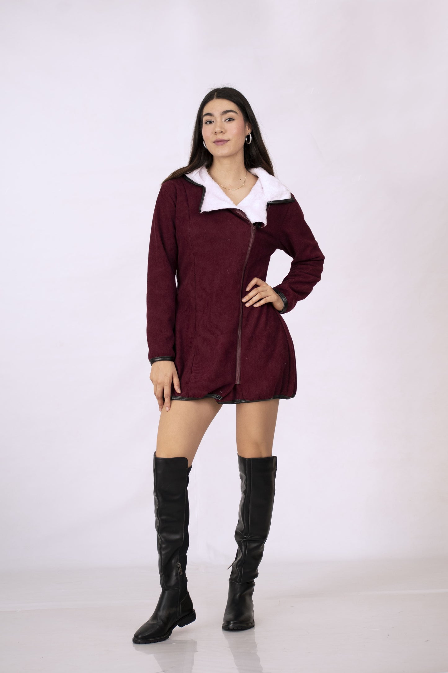 azadora Pana con Borrega – Calidez y Estilo para el Invierno