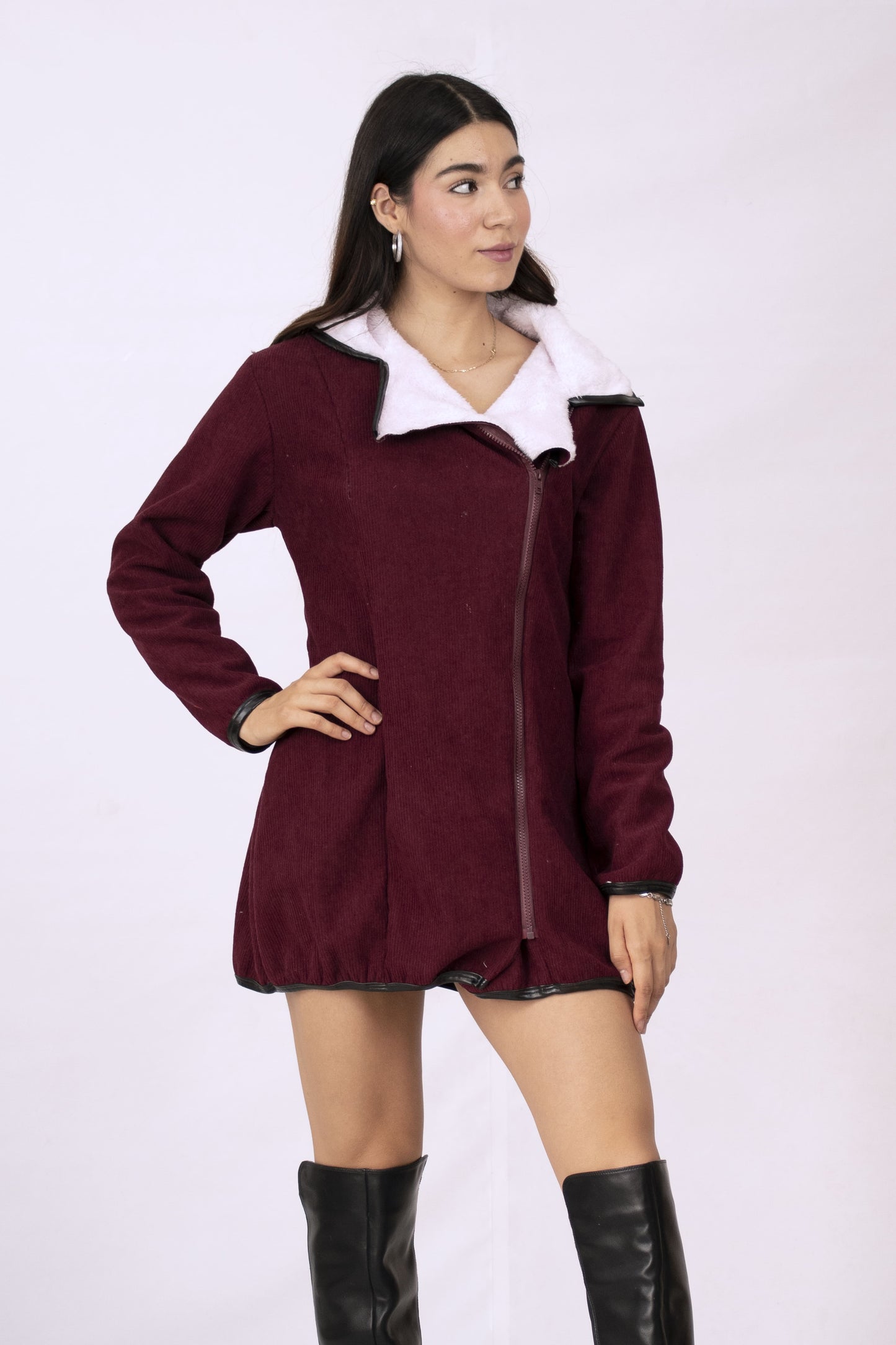 azadora Pana con Borrega – Calidez y Estilo para el Invierno