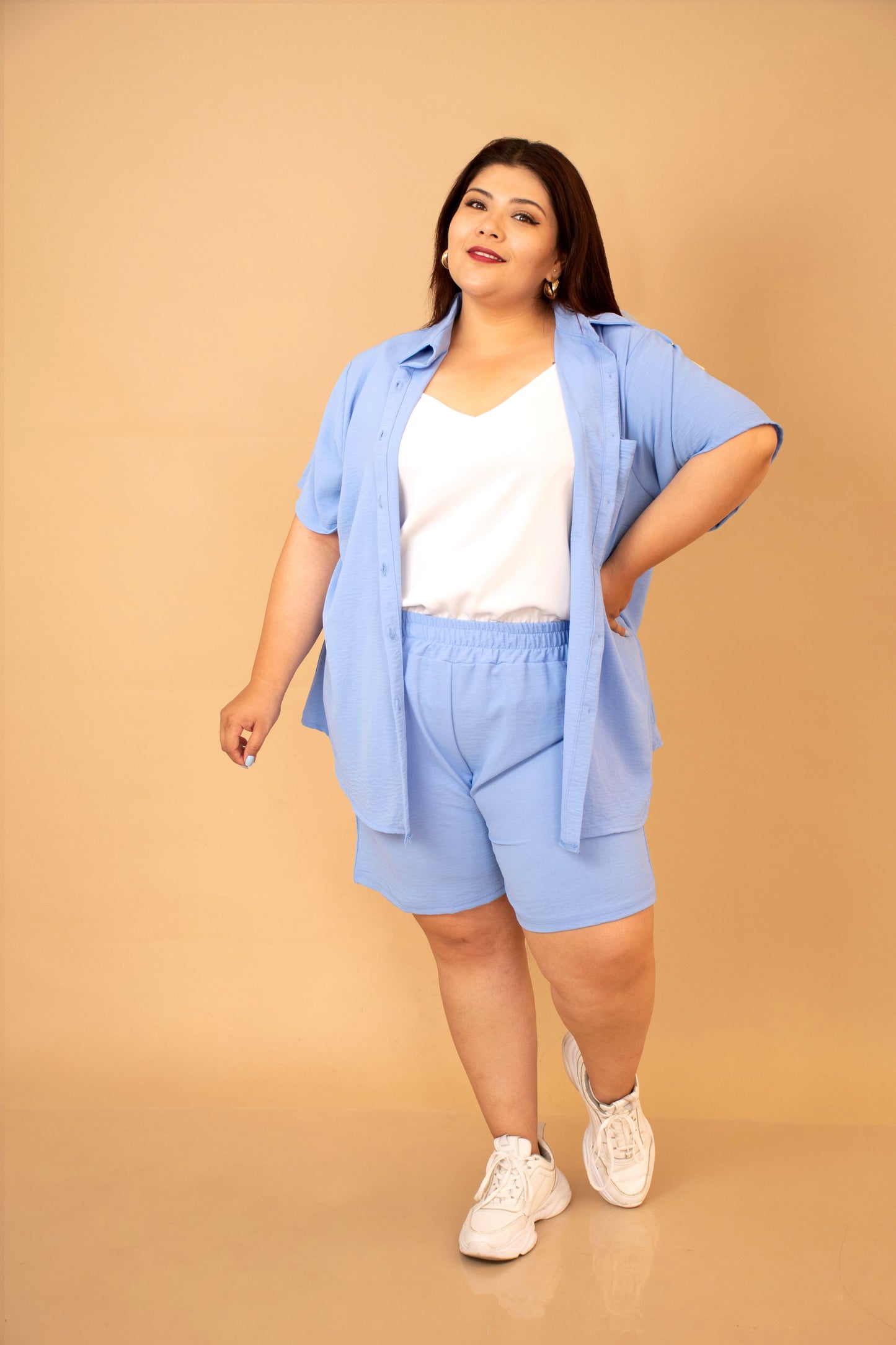 Conjunto Short y Camisa Tela Ligera Talla Extra – Confort y Estilo para el Verano