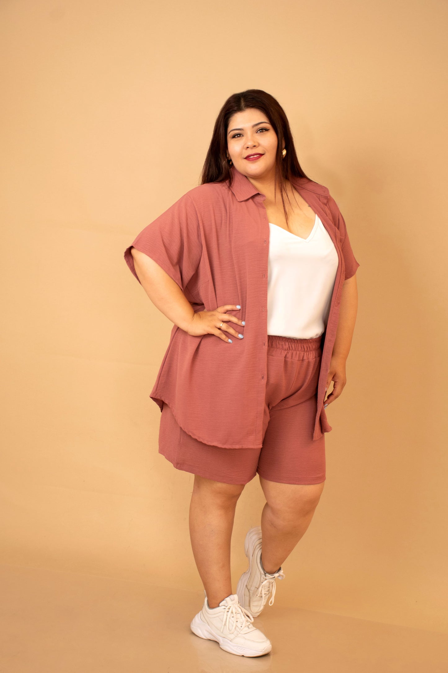 Conjunto Short y Camisa Tela Ligera Talla Extra – Confort y Estilo para el Verano