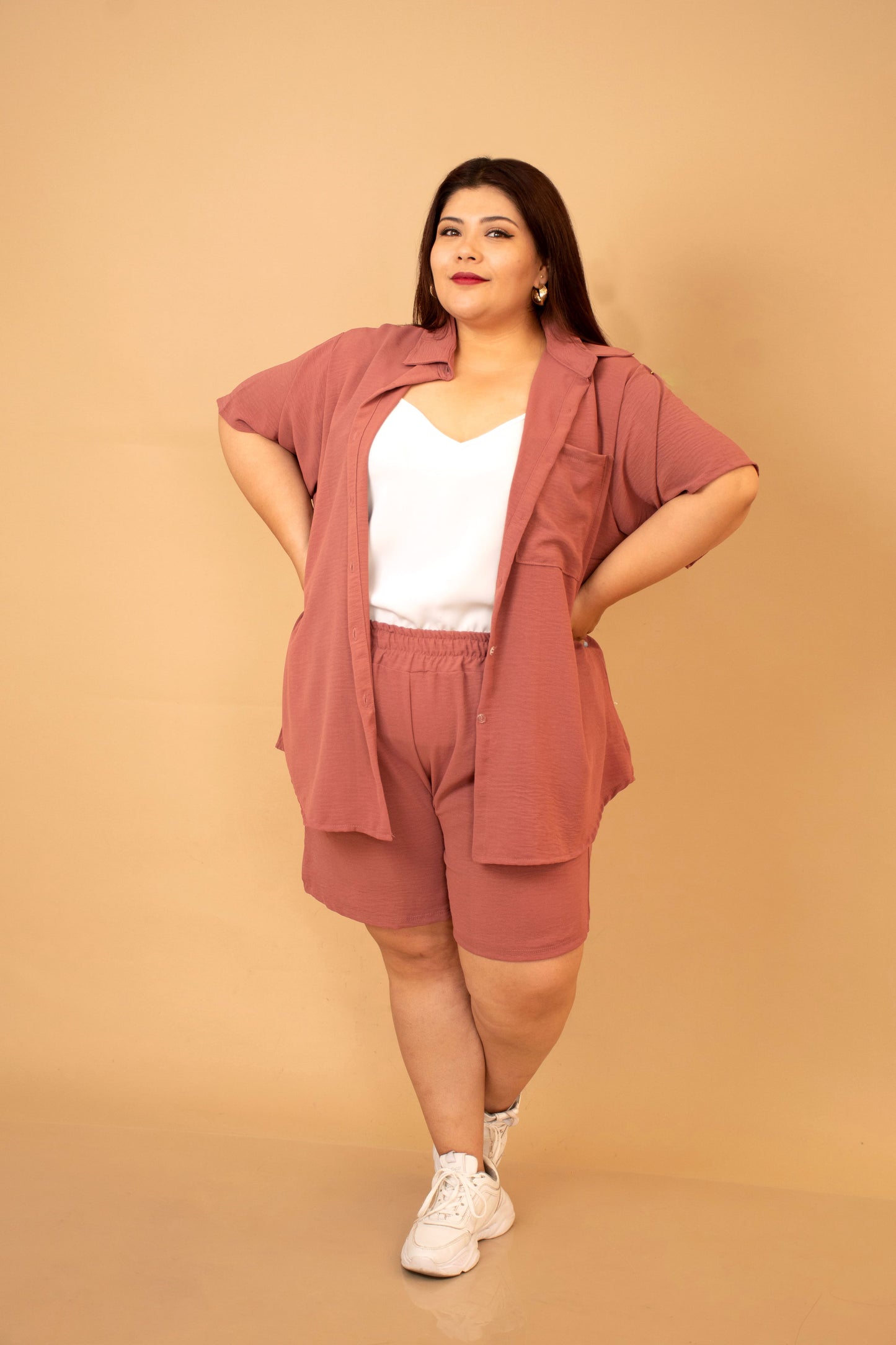 Conjunto Short y Camisa Tela Ligera Talla Extra – Confort y Estilo para el Verano