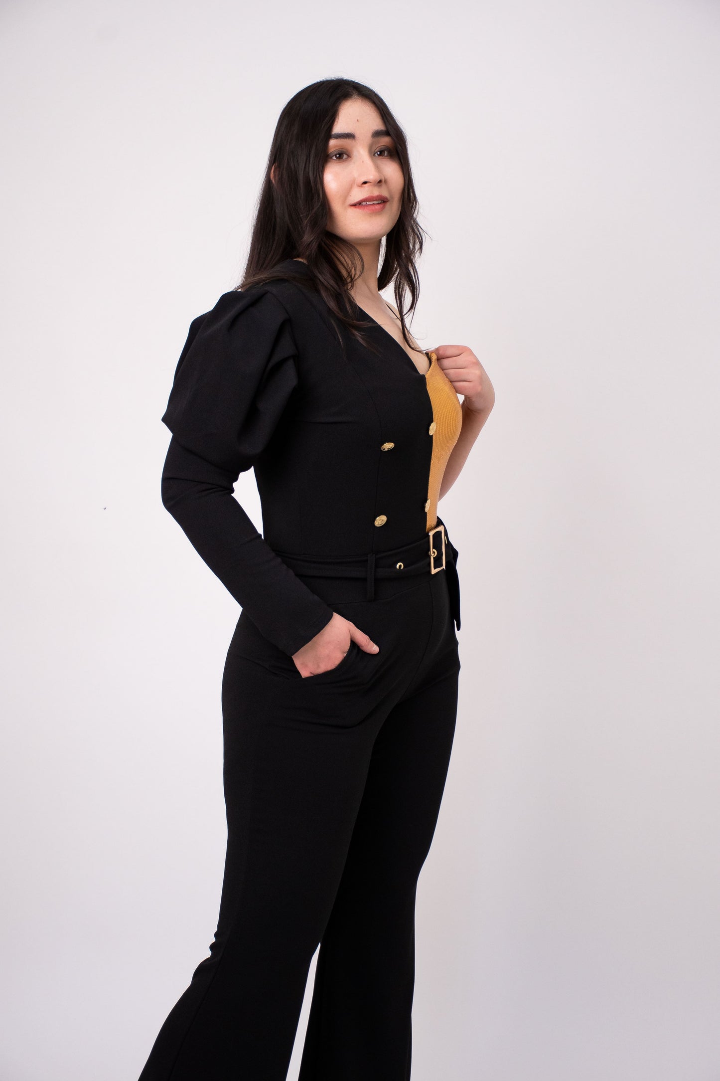 Jumpsuit largo lentejuela corte campana para Mujer – Elegancia para Noches Especiales