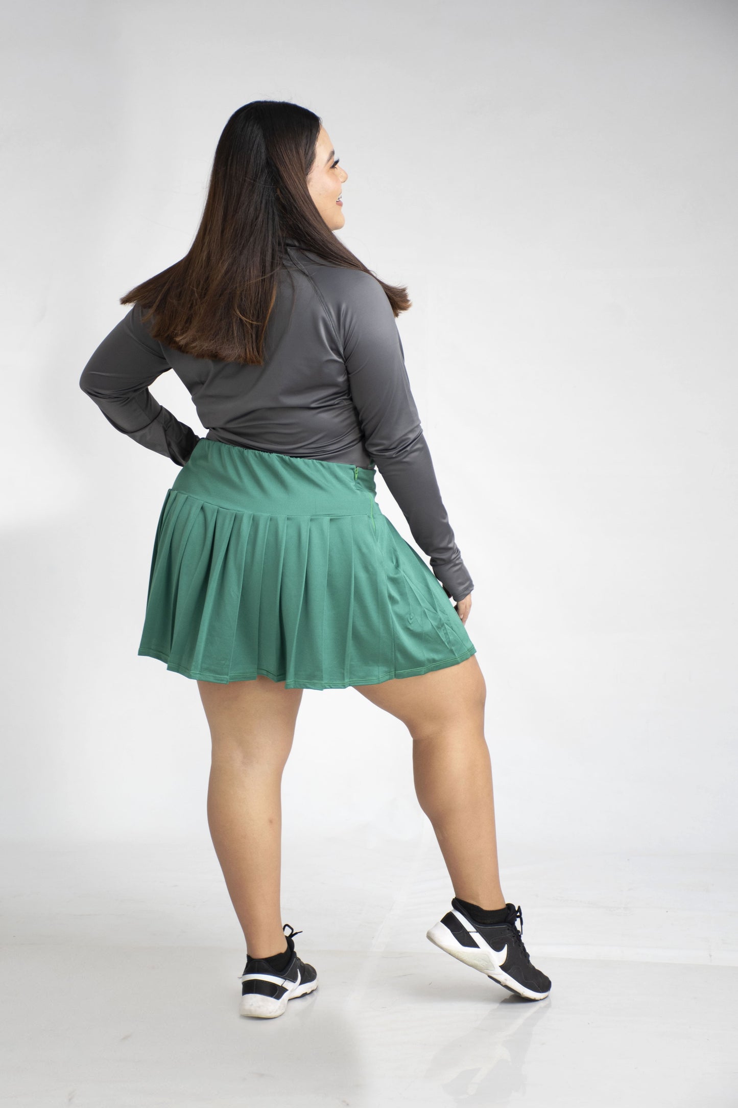 Falda Mini Tablas Talla Grande – Versátil, Casual o para Deporte