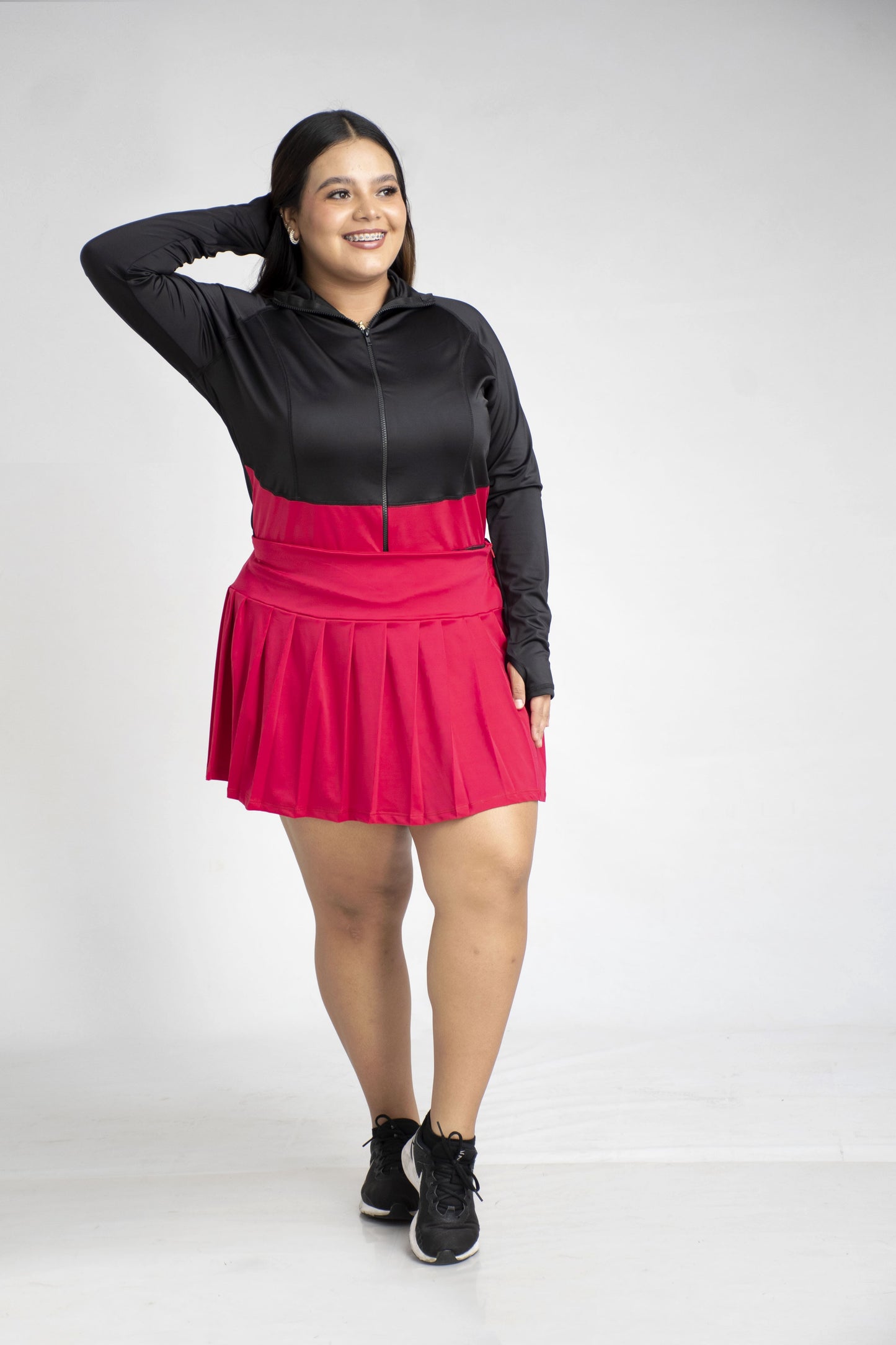 Falda Mini Tablas Talla Grande – Versátil, Casual o para Deporte