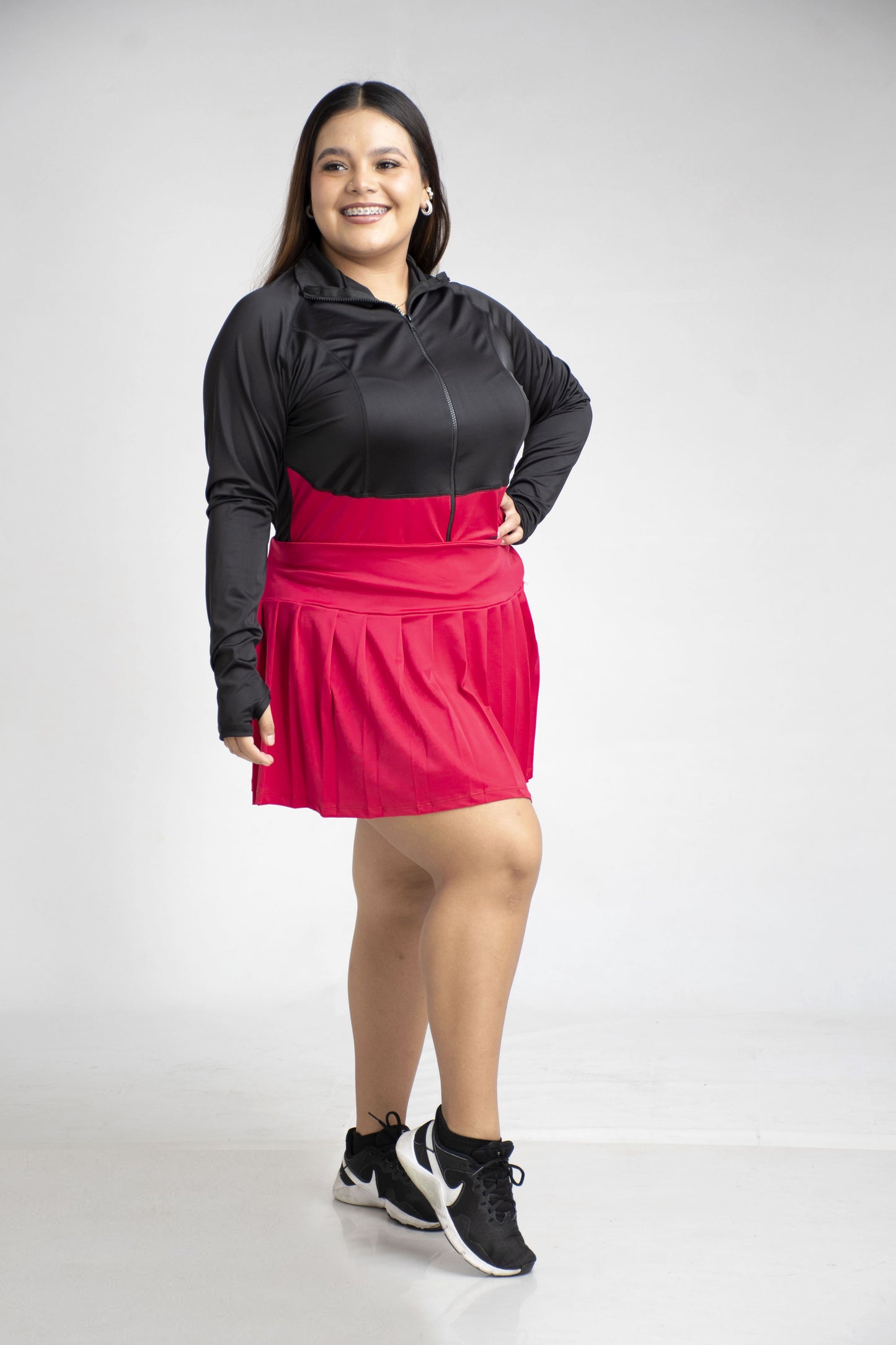 Falda Mini Tablas Talla Grande – Versátil, Casual o para Deporte