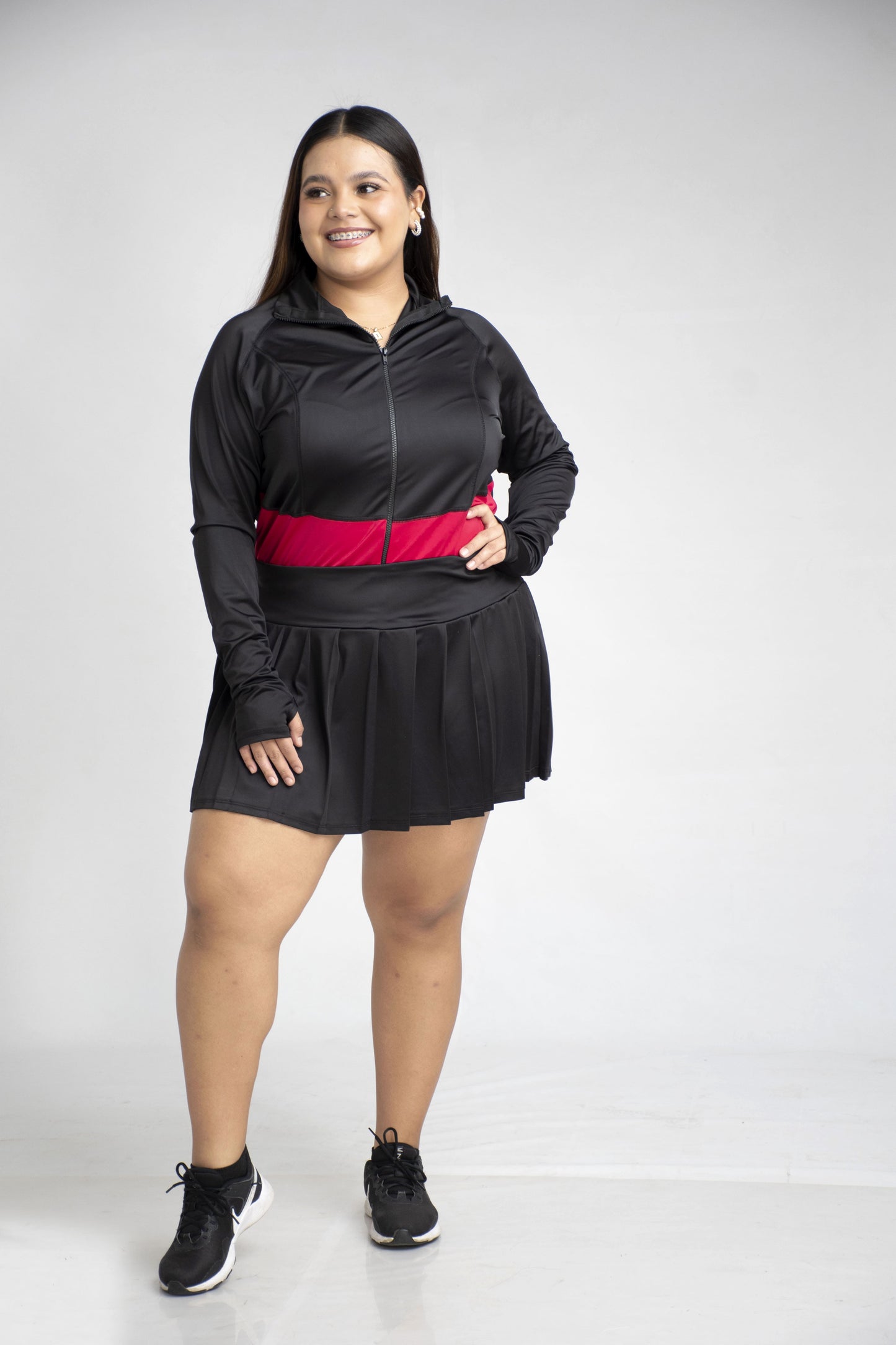Falda Mini Tablas Talla Grande – Versátil, Casual o para Deporte