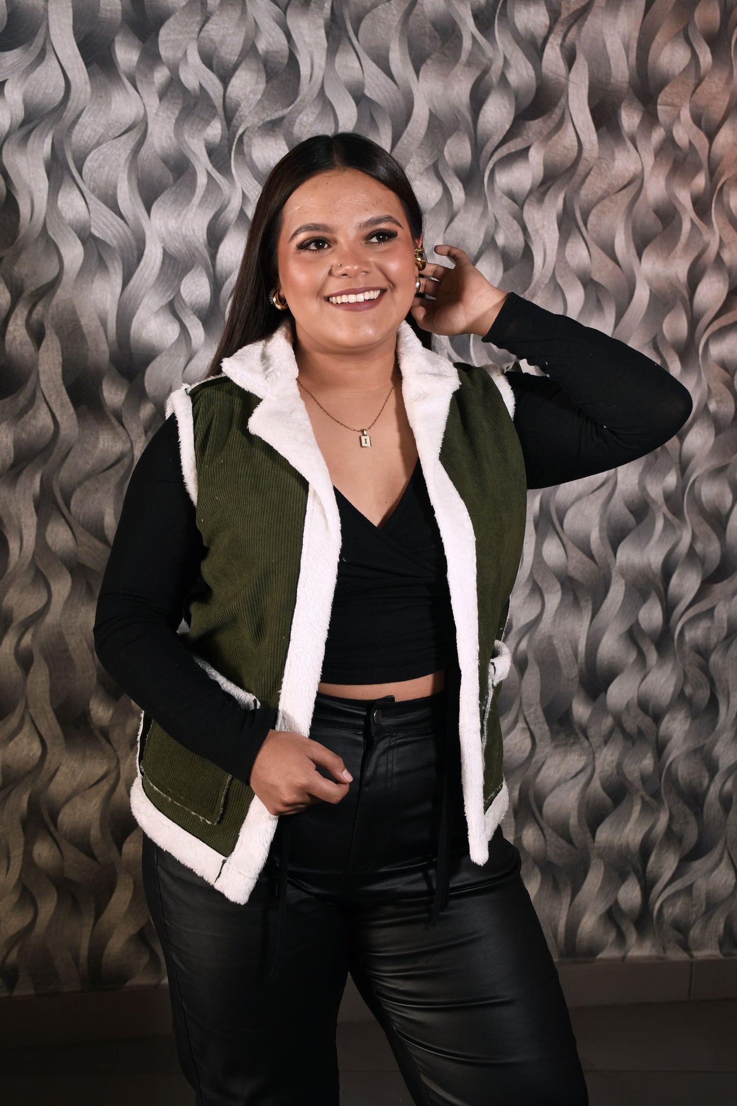 Chaleco Doble Faz Pana para Mujer Oversize – Elegancia y Comodidad para el Invierno
