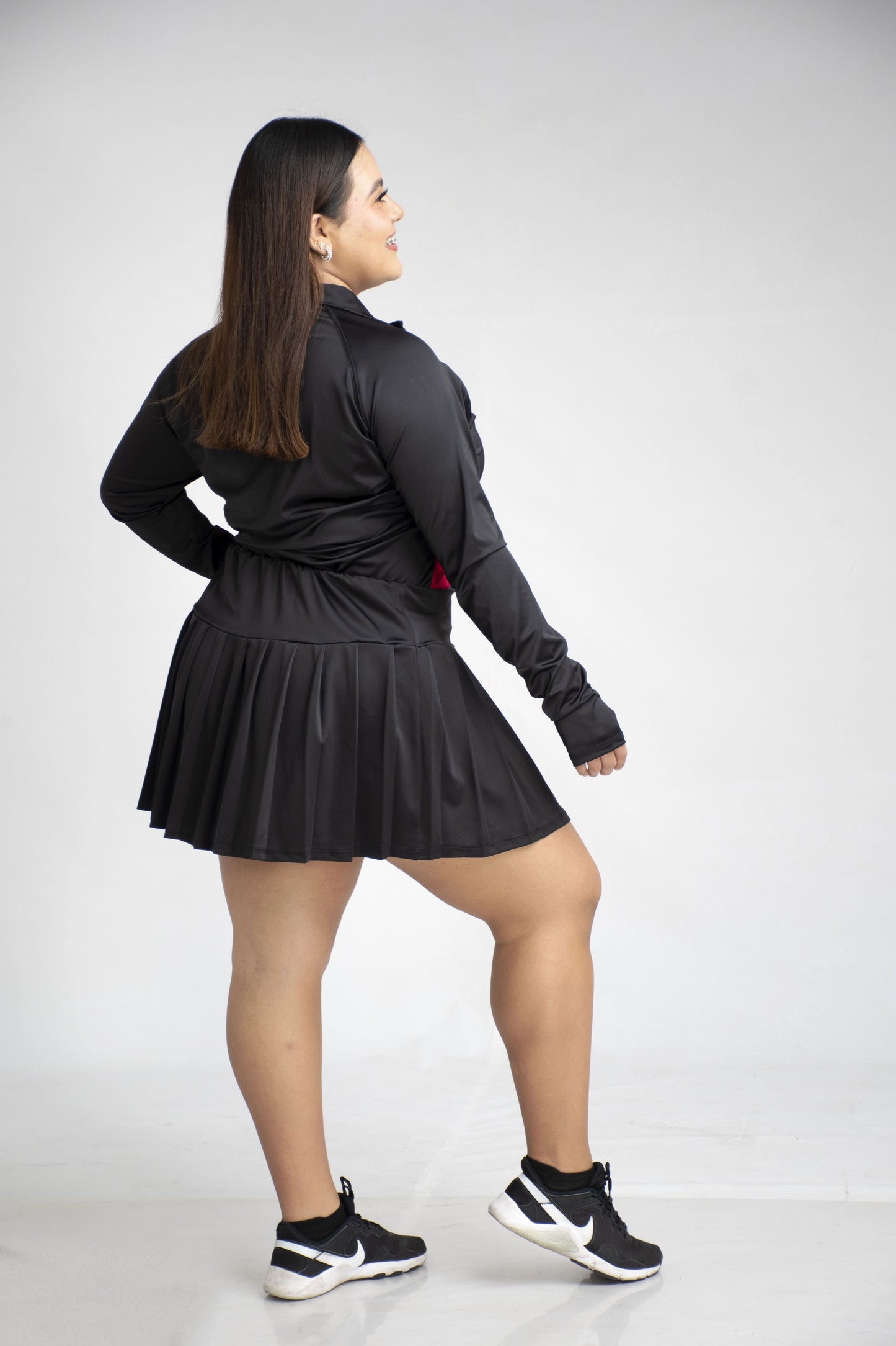 Falda Mini Tablas Talla Grande – Versátil, Casual o para Deporte