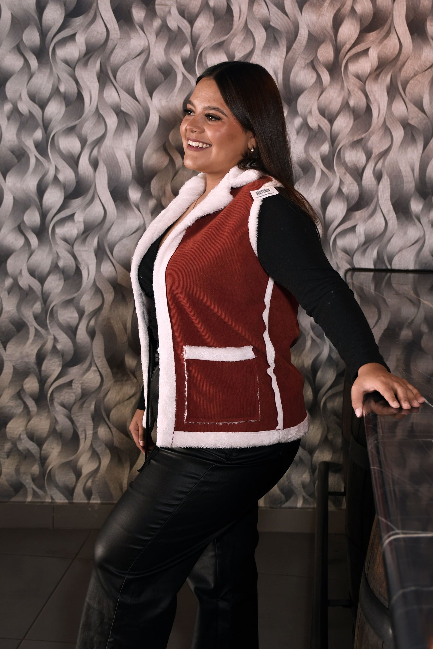Chaleco Doble Faz Pana para Mujer Oversize – Elegancia y Comodidad para el Invierno