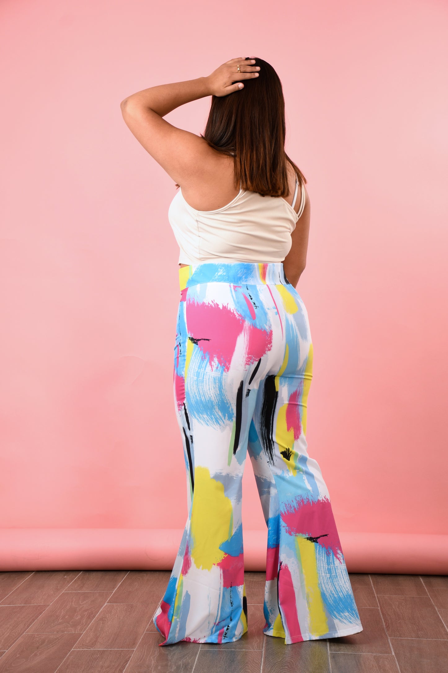 Pantalón Campana de Cintura Alta con Diseño | Elegancia Curvy