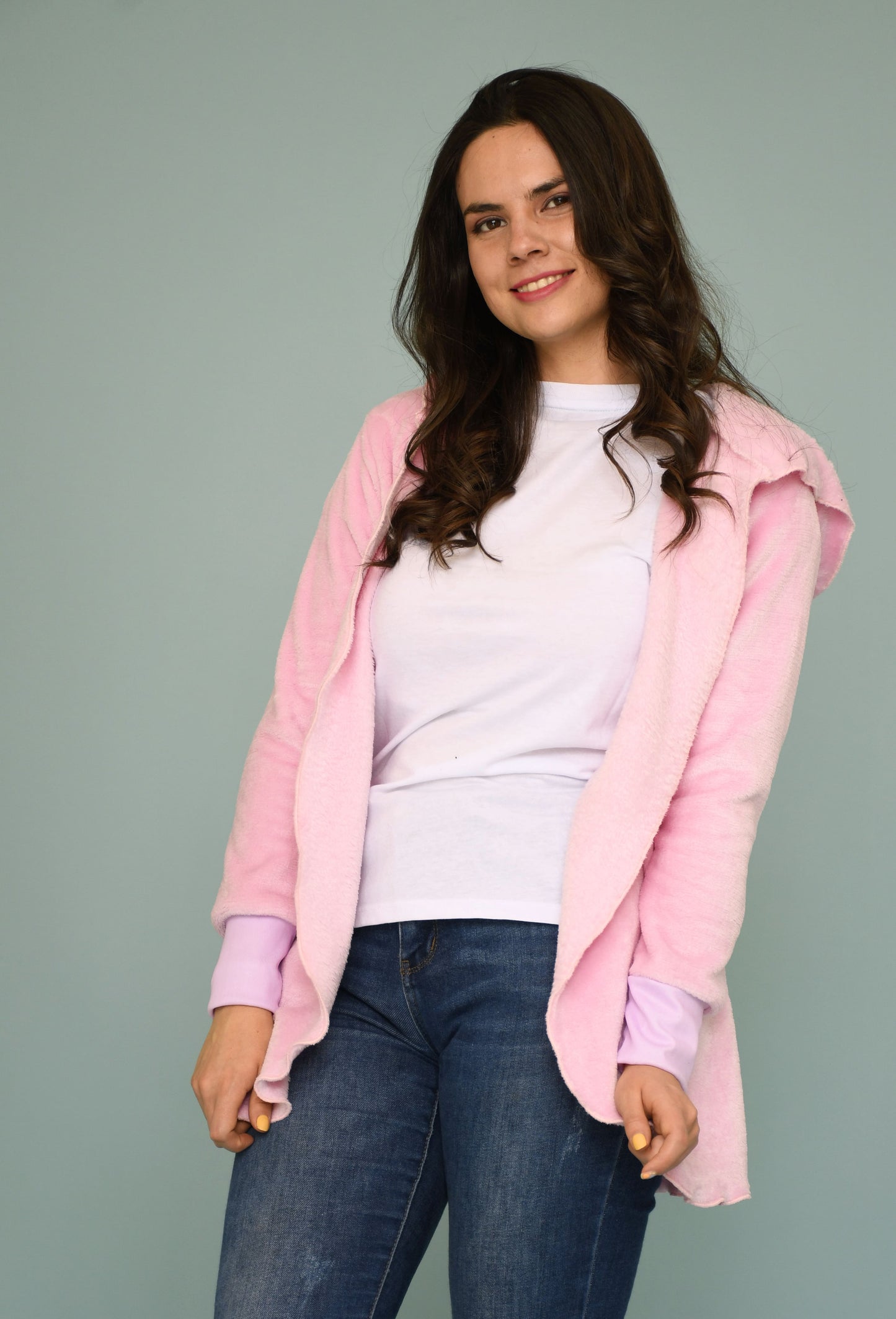Chaqueta Larga de Franela con Capucha para Mujer Unitalla – Calidez y Estilo para el Invierno
