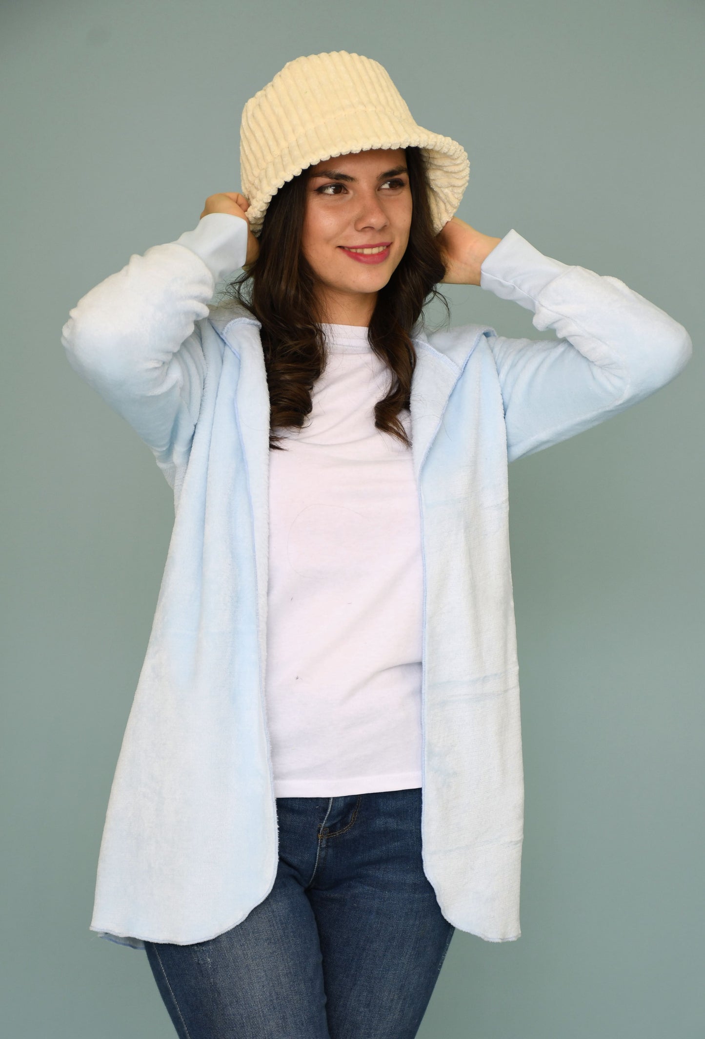 Chaqueta Larga de Franela con Capucha para Mujer Unitalla – Calidez y Estilo para el Invierno