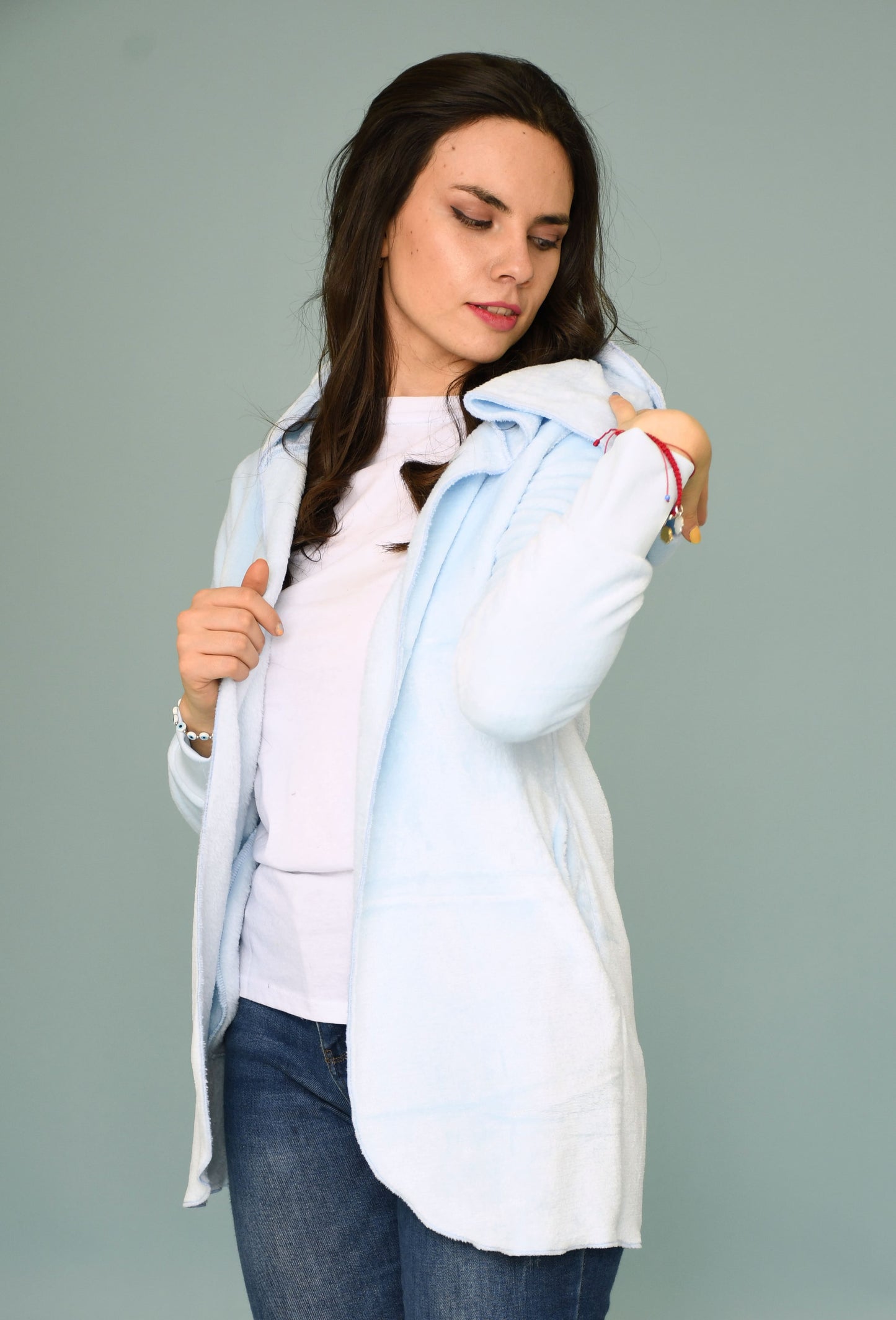 Chaqueta Larga de Franela con Capucha para Mujer Unitalla – Calidez y Estilo para el Invierno