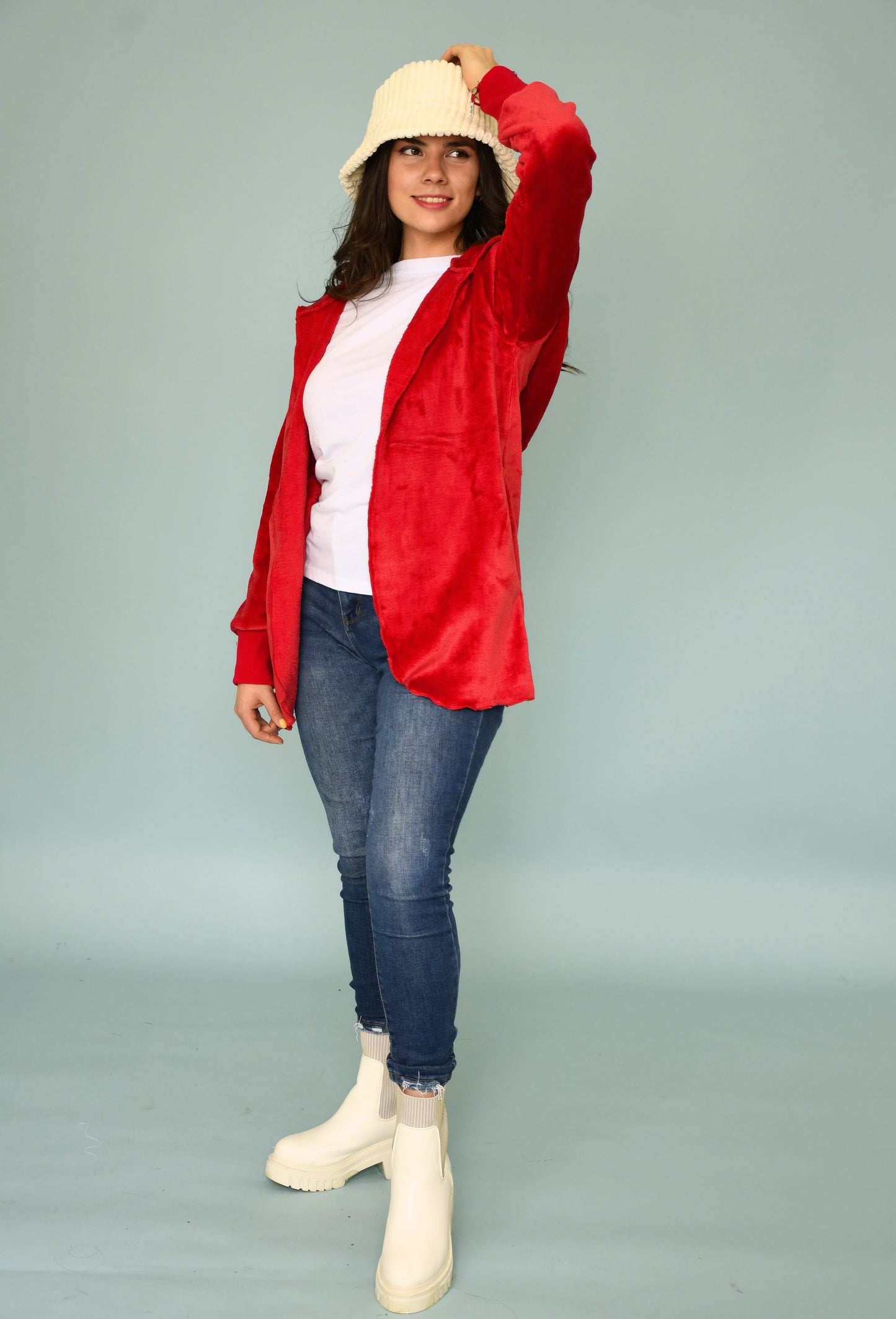 Chaqueta Larga de Franela con Capucha para Mujer Unitalla – Calidez y Estilo para el Invierno