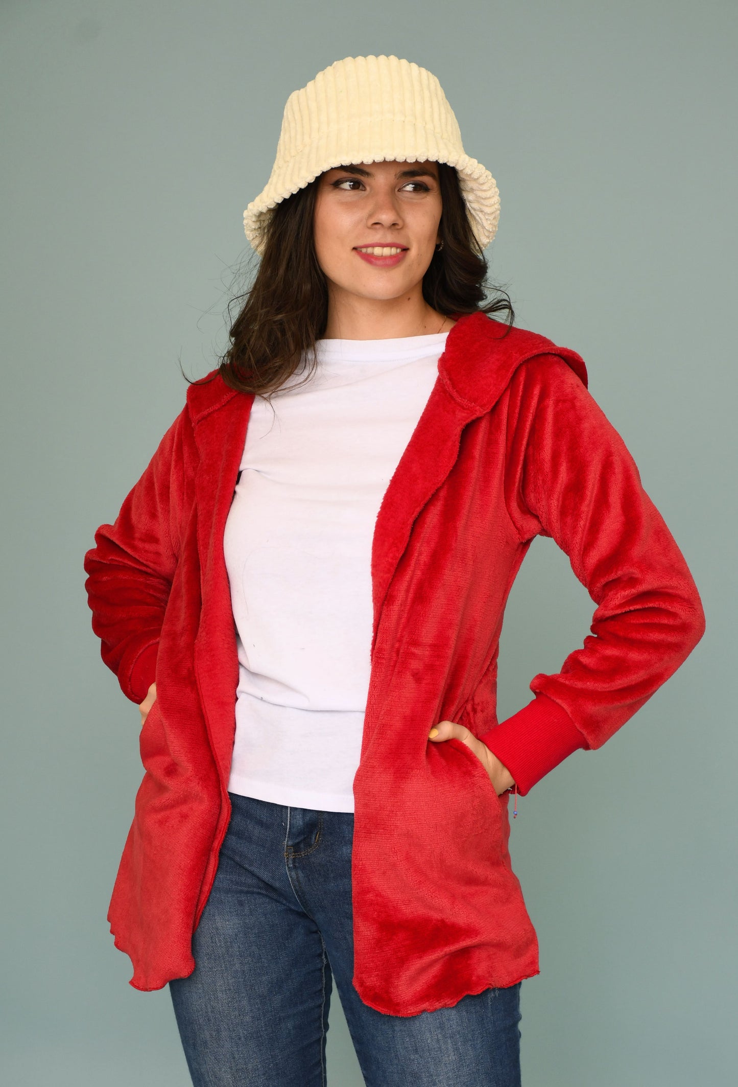 Chaqueta Larga de Franela con Capucha para Mujer Unitalla – Calidez y Estilo para el Invierno