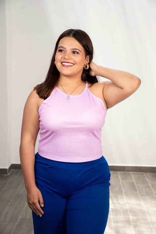 Top Crop Halter para Tallas Grandes | Estilo y Confianza