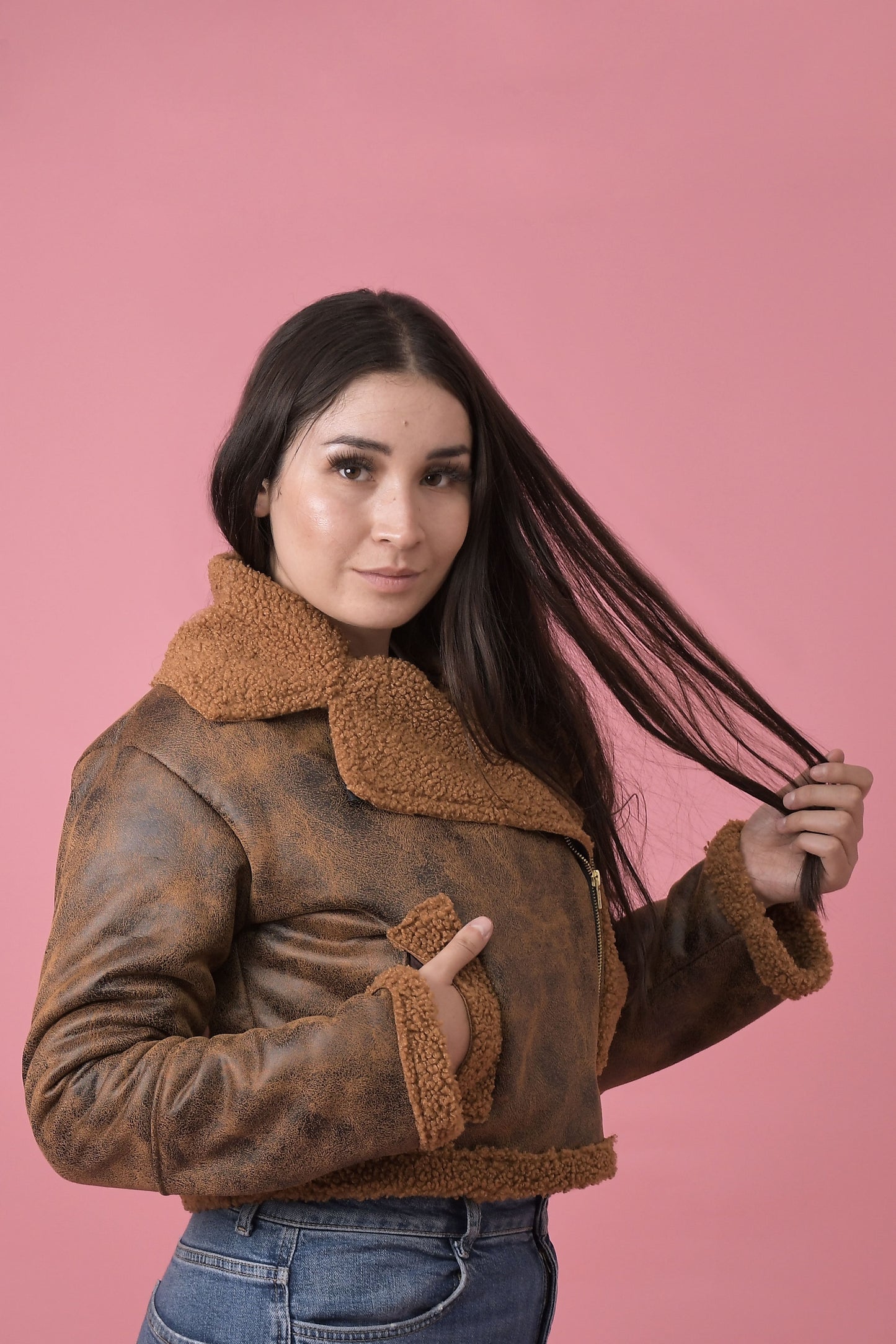 Cazadora Doble Faz Efecto Borreguita  -  Cálida para el Invierno