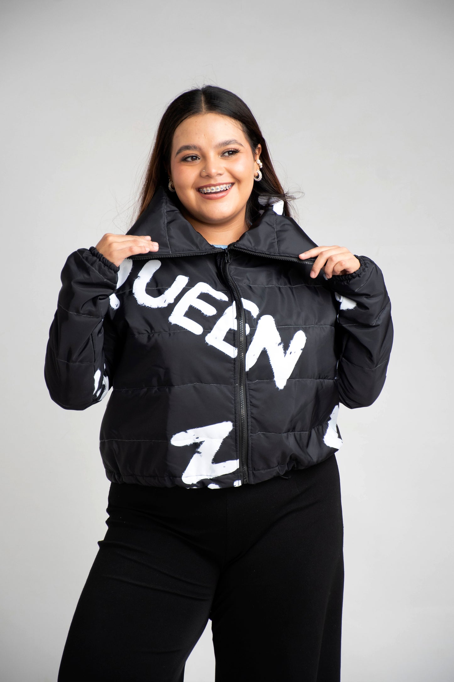 Cazadora Acolchada Estampada para Mujer Oversize - Estilo y Comodidad