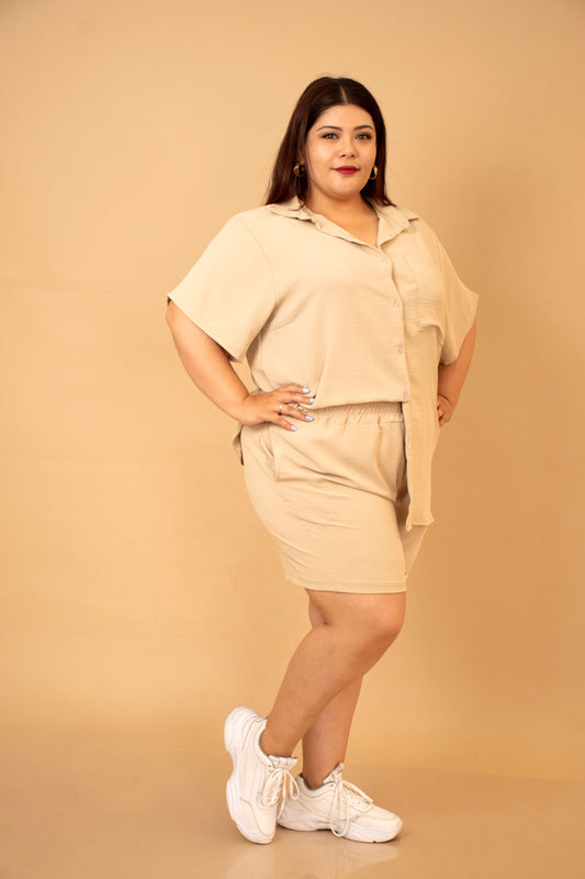 Conjunto Short y Camisa Tela Ligera Talla Extra – Confort y Estilo para el Verano