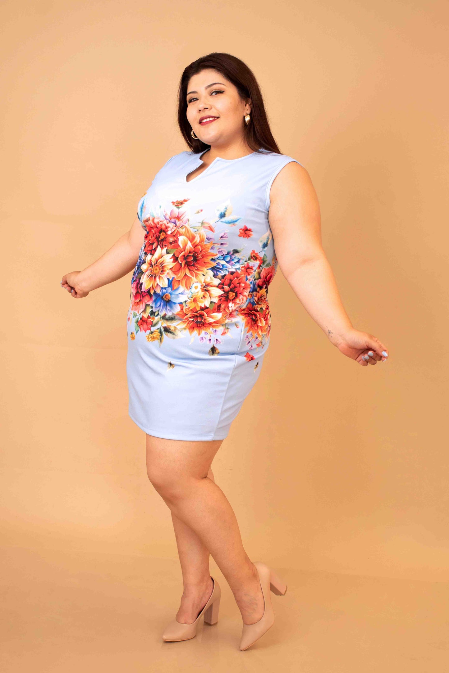 Vestido Corto con Estampado para Tallas Curvy | Realza tus Curvas con Estilo
