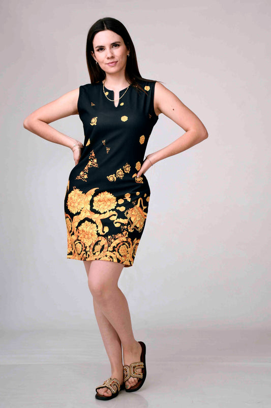 Vestido Corto Ajustado con Estampado | Estilo y Versatilidad